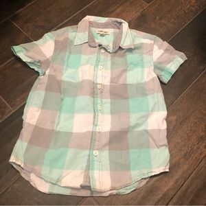 EUC Cherokee Boys Plaid Camp Shirt